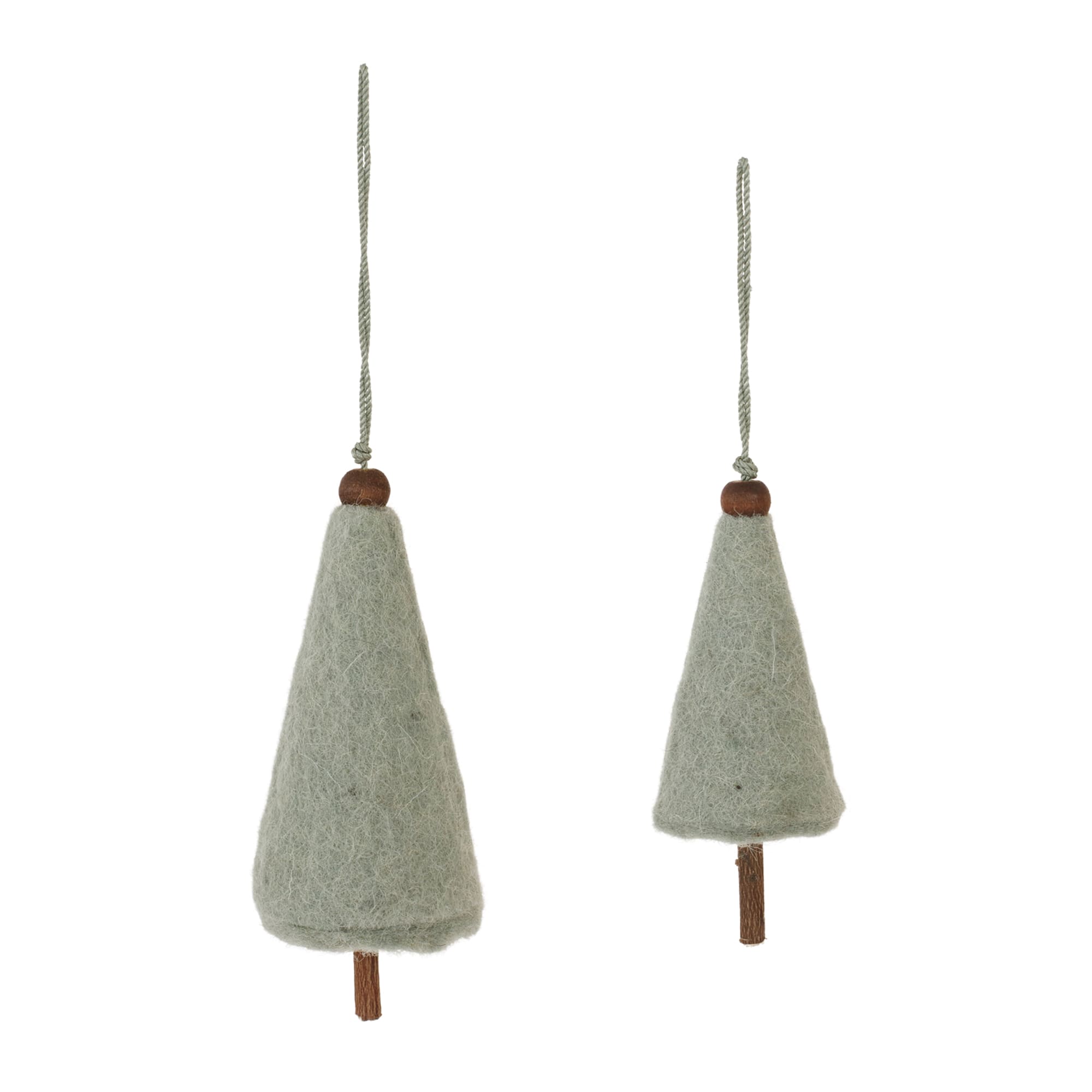 Felt Wool Pine Tree Ornaments Set